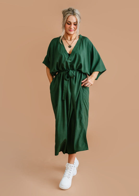 Roheline hõlst-kleit - Kuldniit