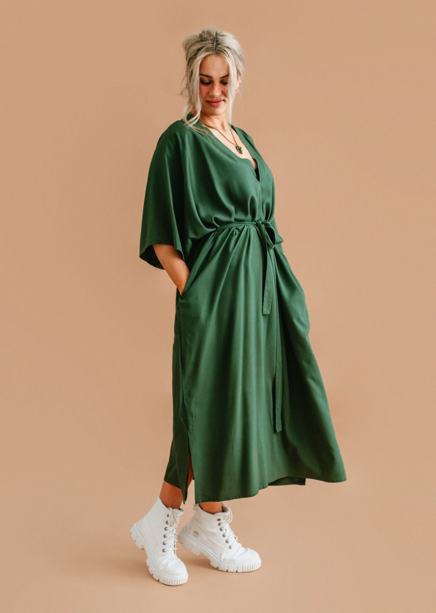 Roheline hõlst-kleit - Kuldniit