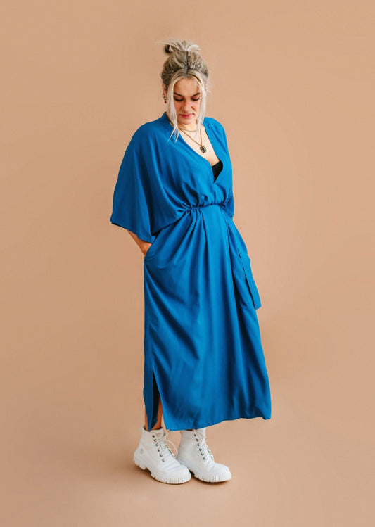 Sinine hõlst-kleit - Kuldniit
