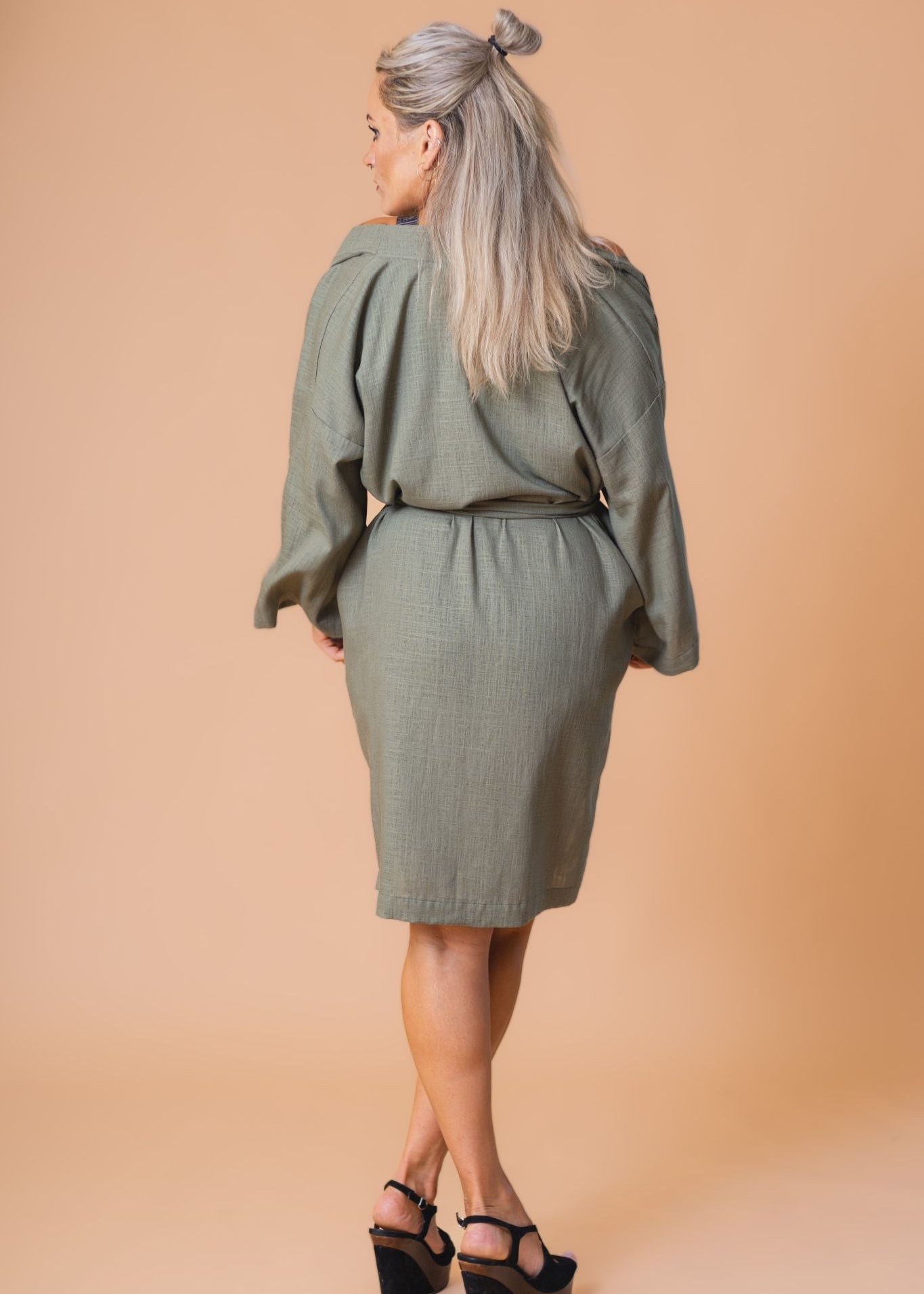 Linane rohekas kimono - Pilt 2