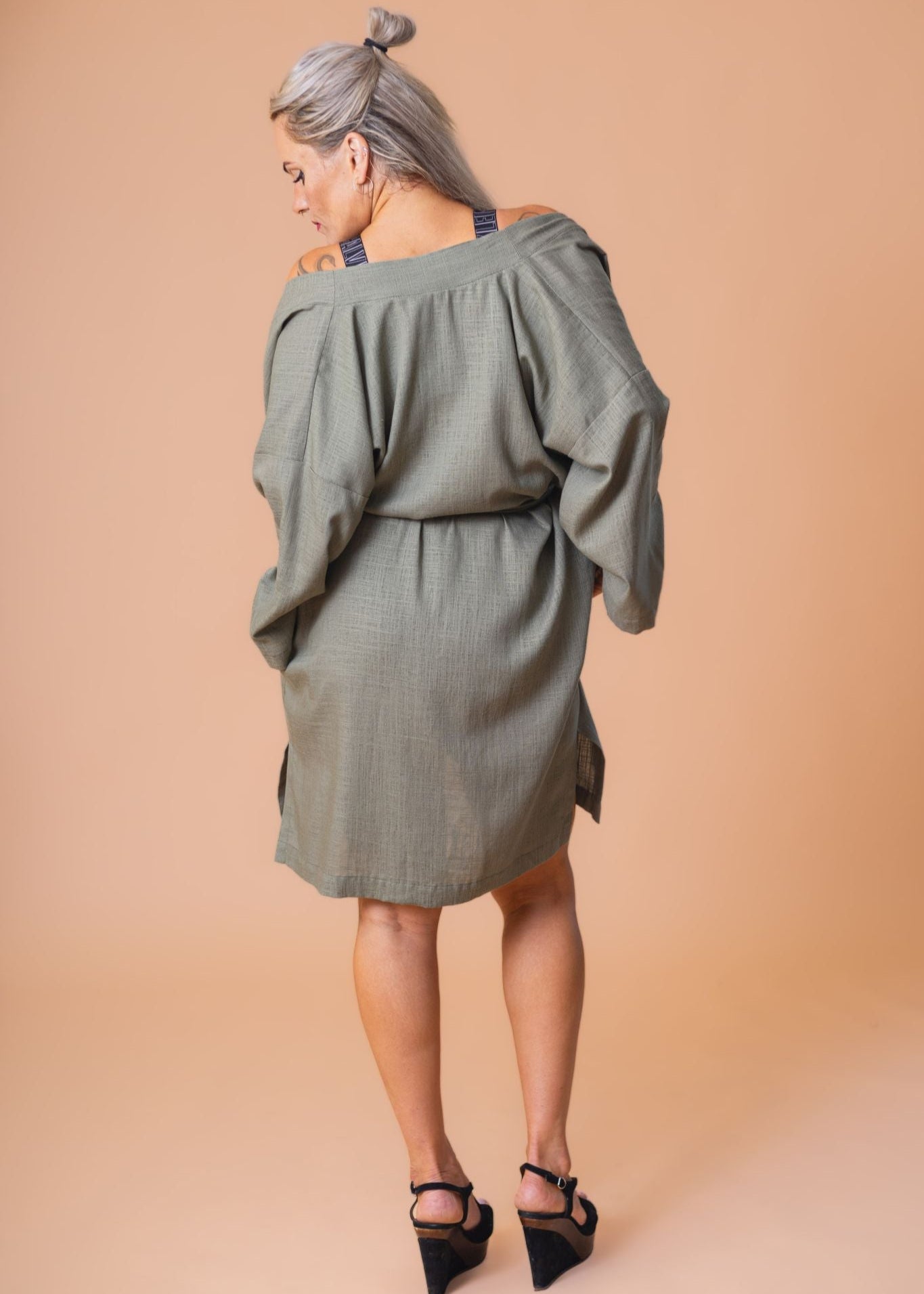Linane rohekas kimono - Pilt 4